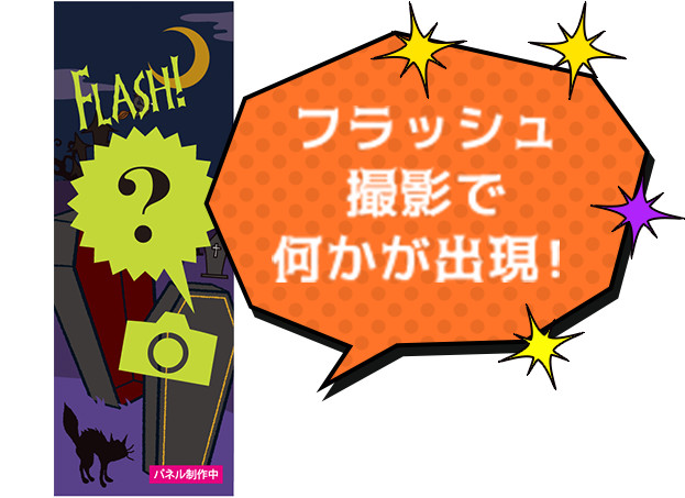 フラッシュ撮影で何かが出現！